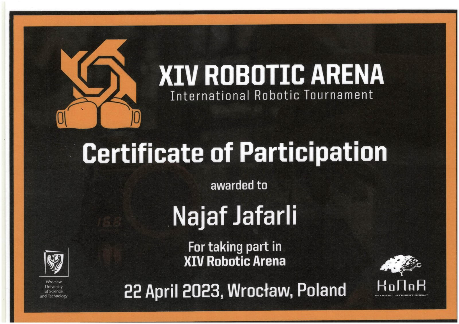 Participation Certificate